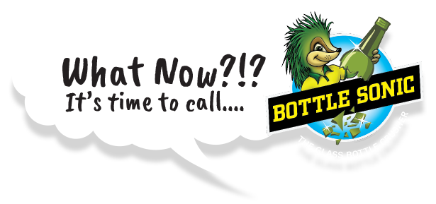 Speech Bubble saying What Now? Call Bottle Sonic